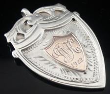 Серебро Sterling Silver Gold Pocket Watch