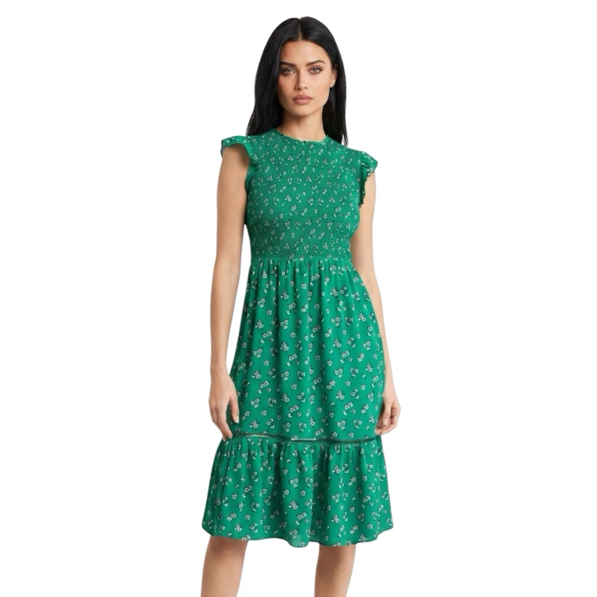 green emerald velvet dress Melrose Satin Chiffon Maxi Dress main image 1