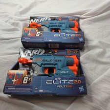 2x Hasbro NERF Elite 2.0 Volt SD-1 Blaster with 6 Darts Light Targeting CMS 
