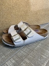 Birkenstock Arizona SHINY PYTHON Sandals EGGSHELL WOMEN Size 40 US Size 9