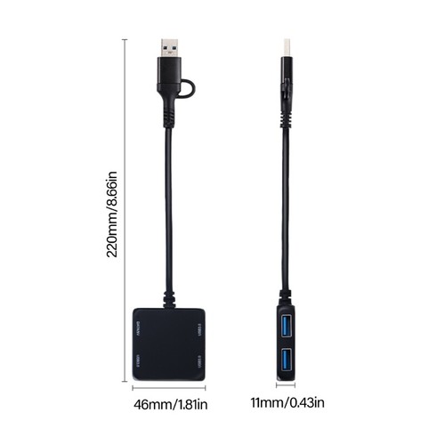 USB C Hubs 4 Port for Connecting Multiple Devices Like Mouse and Flash Drive - Afbeelding 8 van 8