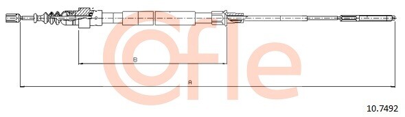 2x Cofle Rear Handbrake Cable Pair 107492 G OE Replacement for 