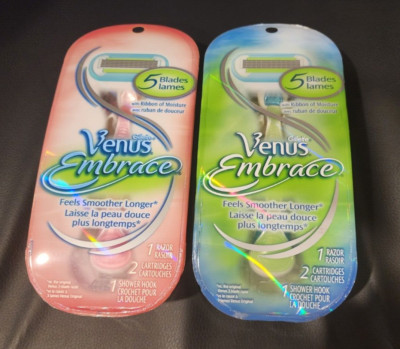 Gillette Venus Embrace Razor & 2 Cartridges 1 Handle Vintage 2pack
