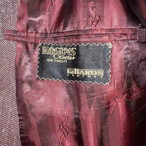 Vintage 70s Kosins Detroit LeBaron Cali Clothes Men’s 44R Blazer Silk & Cashmere - Bild 13 von 17