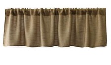 Burlap Natural Tan Valance Rod Pocket Window Curtain Valance Rustic Home Dcor 56