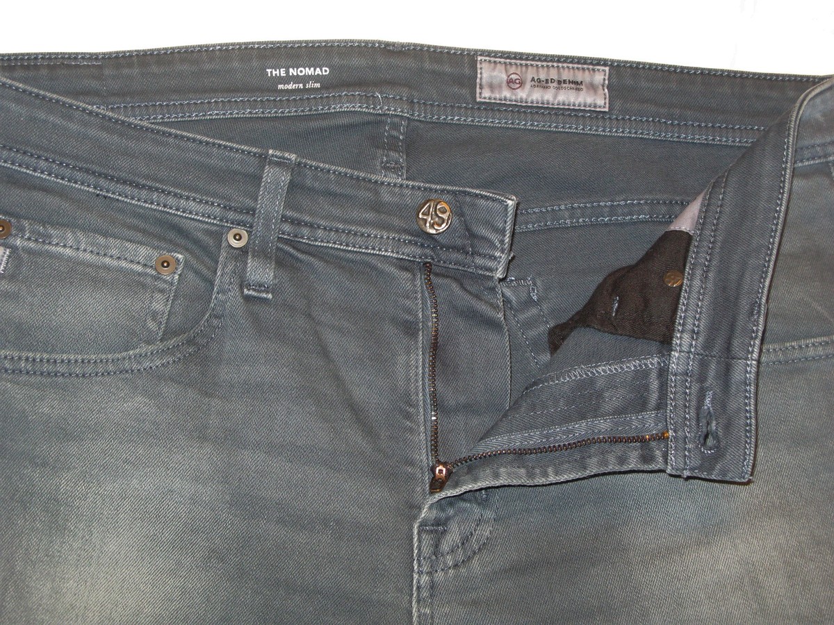 AG Adriano Goldschmeid Nomad Straight Jean Men 34 x 27 Pale Blue+ 