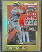 2019 Optic Contenders Andrew Benintendi Gold Prizm Holo Refractor 10/10 Book End