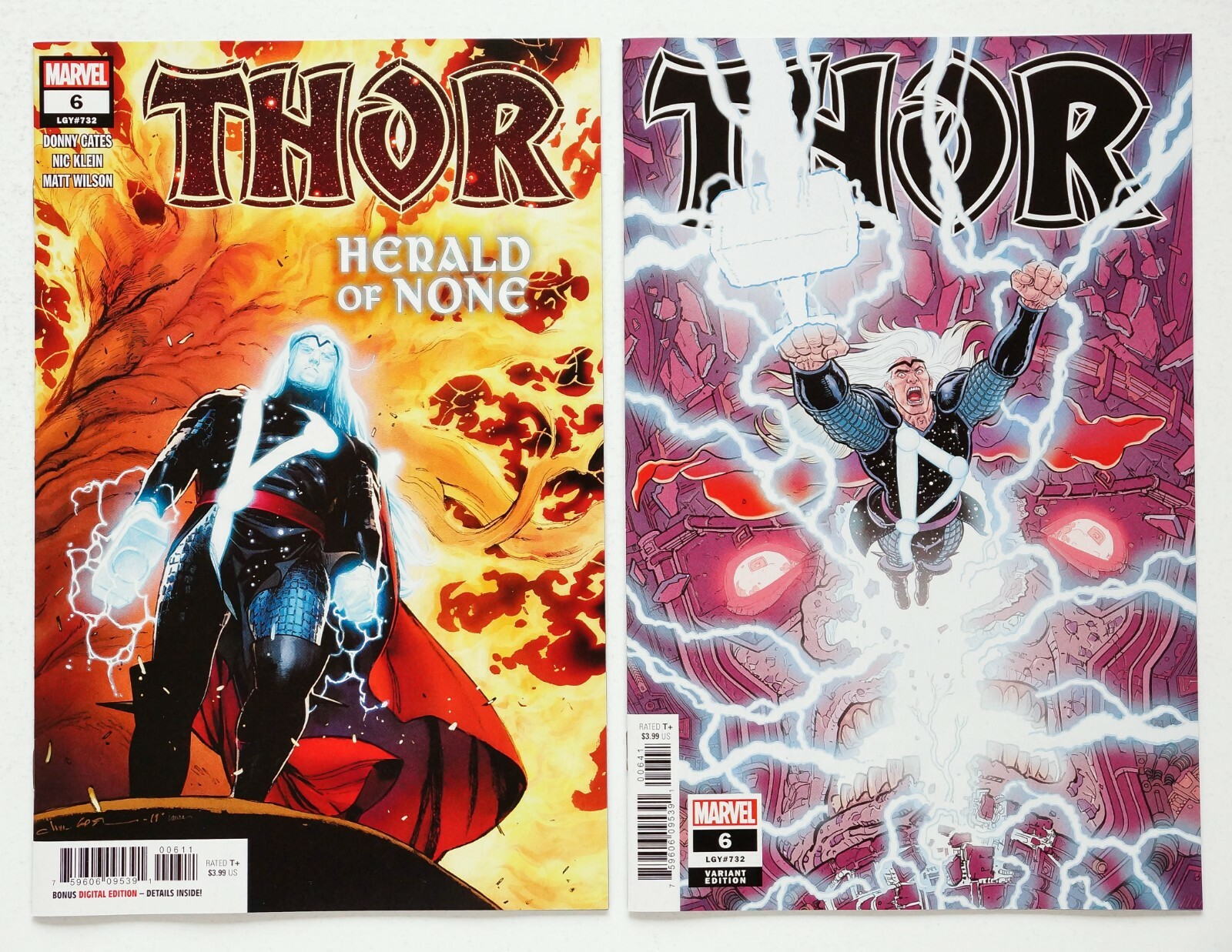Thor #6A & #6D Variant Cover Lot (2020 Marvel) Donny Cates,Klein, Coipel, NM-/NM
