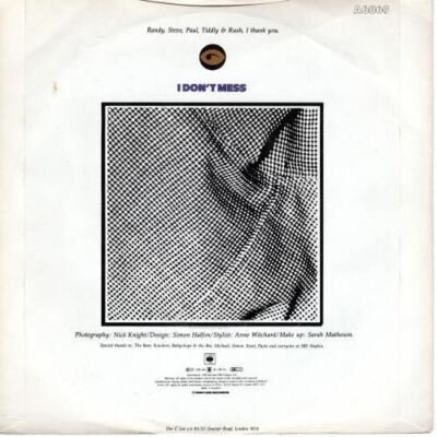 Come Hell Or Waters High 7'' (UK 1986) : Dee.C.Lee