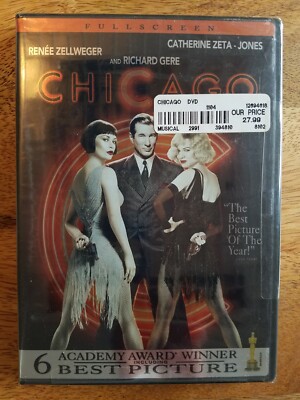 Chicago DVD Renee Zellweger Richard Gere Catherine Zeta-Jones 2003