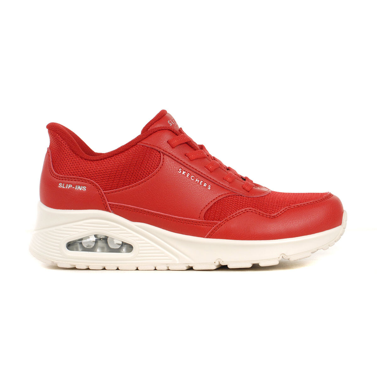 Женские слипоны Skechers Uno - Banksia красногобелого цвета 177117КРАСНЫЙ 15790₽