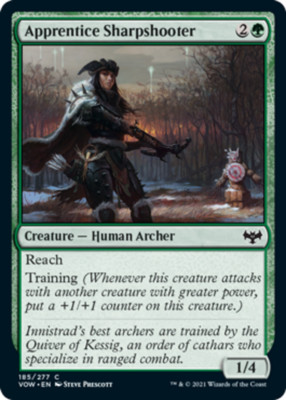 Apprentice Sharpshooter Light Play, English Magic the Gathering MTG Innistrad: C