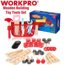 WORKPRO 43PC Wooden Building Toy Tool Set Building Toy Creative Construction Toy