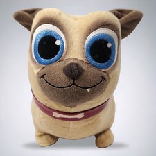 Disney Junior ROLLY Puppy Dog Pals Plush Pug 12" Stuffed Animal Red Collar