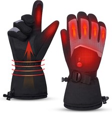 day wolf Upgraded Heated Gloves for Men Women Waterproof and Touch Screen 7.4...
