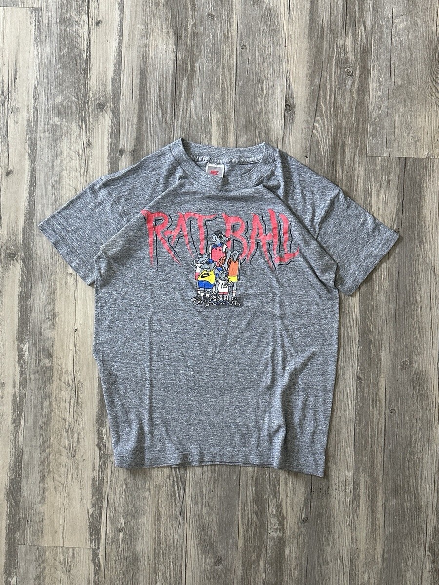 Vintage 70s 80s Nike Ratball Promo T Shirt Sz (S) Single Stitch