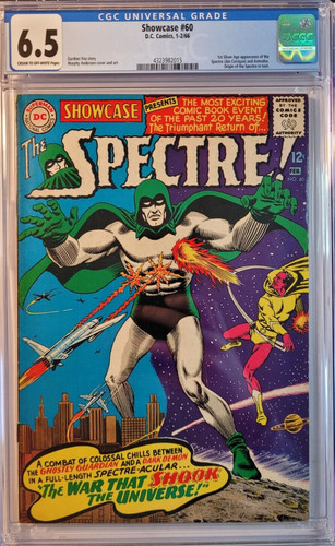 1966 Showcase 60 CGC 6.5 1st Silver Age Spectre. Origin of the Spectre.
