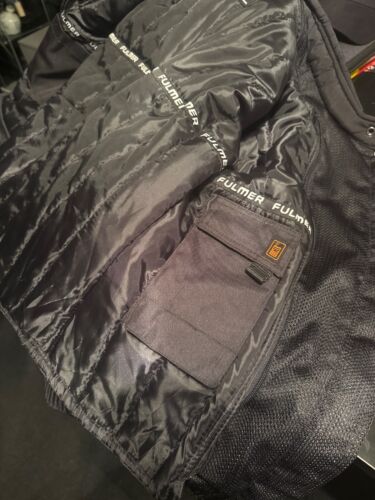 Fulmer Ladies Motorcycle Jacket Armor Pink Black Padded with PVC. - Picture 4 of 9