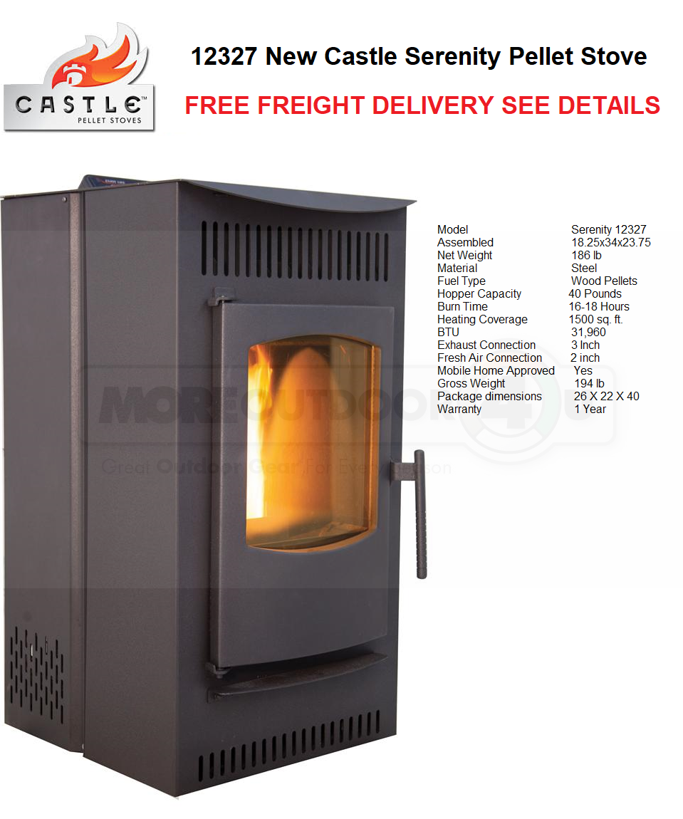 Castle12327 Serenity Wood Pellet Stove With Smart Controller for sale  online | eBay