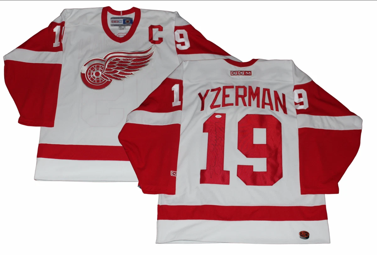 Steve Yzerman Autographed Red Detroit Red Wings Jersey