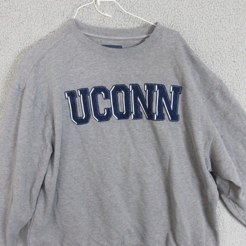 Vintage U Conn Sweatshirt Men Extra Large Gray Jansport - 第 8/8 張圖片