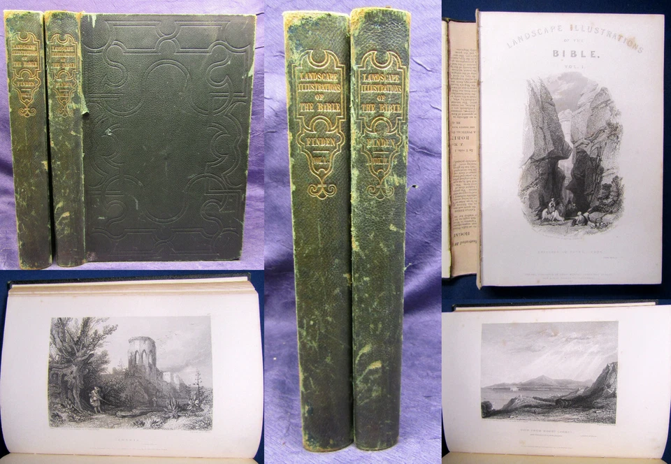 Landscape Illuatrations of the Bible 2 Bde. 1835/36 50 Stahlst. 45 Stahlst. js  - Bild 1 von 4
