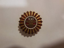 1954 Mille Miglia car competitor badge with Johnson foot