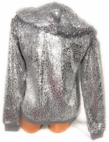 Victorias Secret PINK Limited Edition Faux Fur Foil Leopard Print Hoodie Size xS