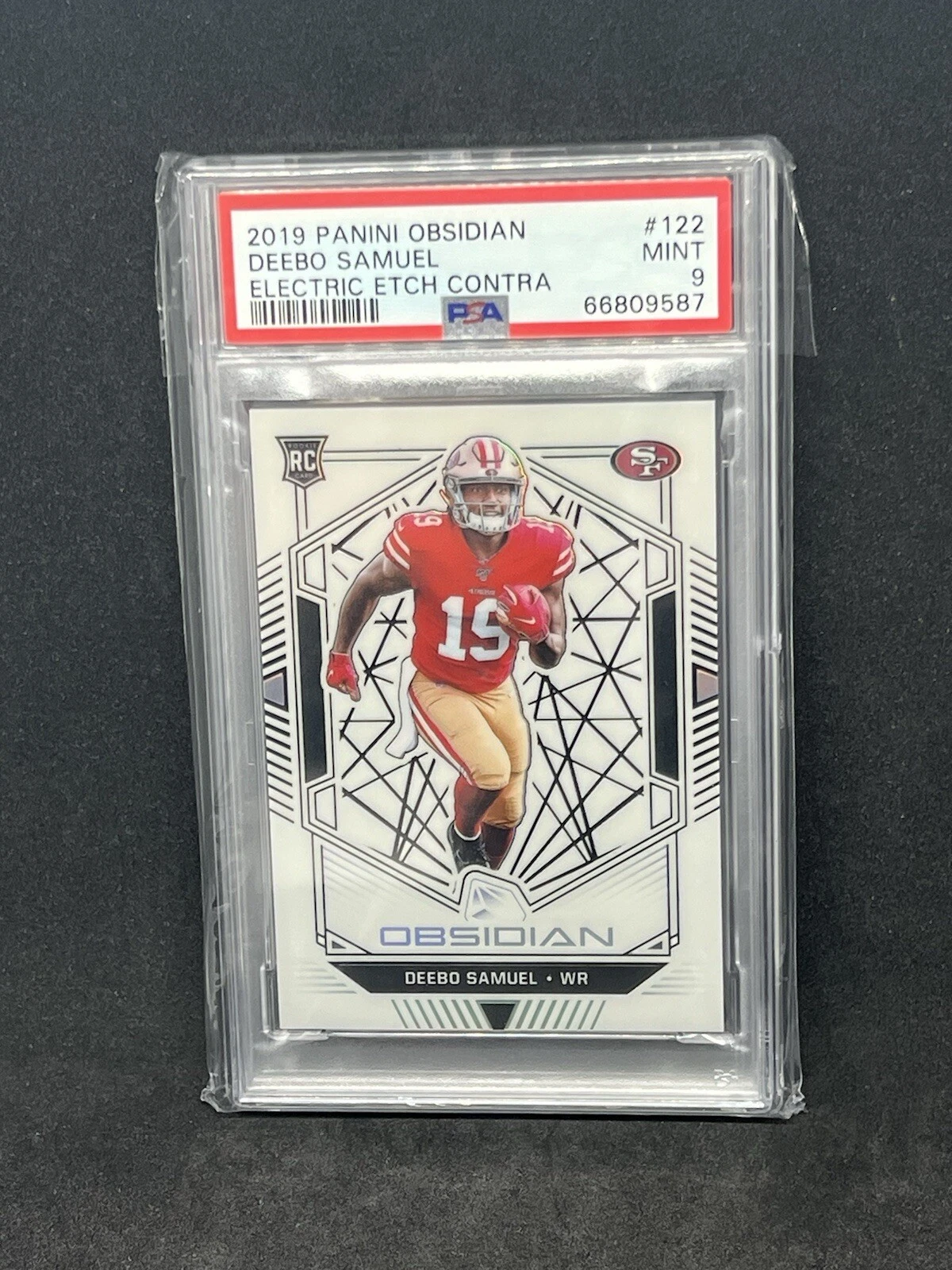 Deebo Samuel Panini Obsidian #122 Electric Etch Contra