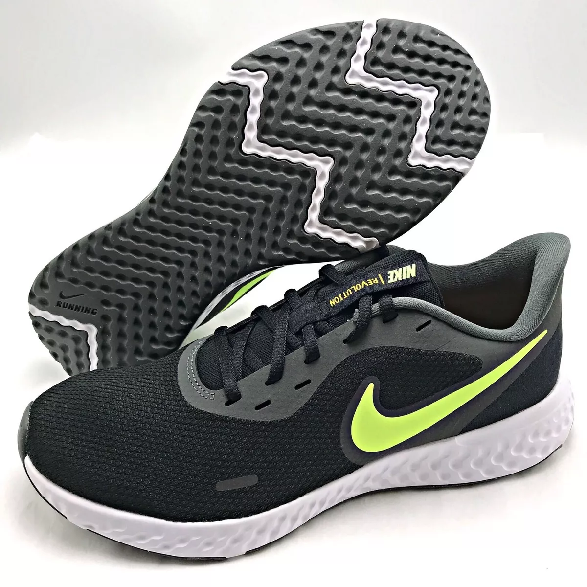 Nike Revolution 5 Black Volt Black White Gold Men s Shoes BQ3204 013