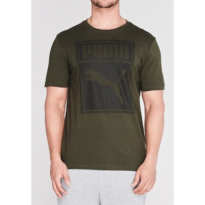 Puma Box QT Tee T-Shirt Forest Night Gr. Small Neu