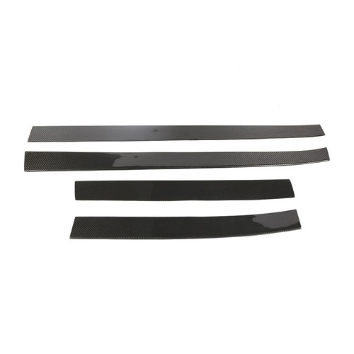 For Tesla Model X 2016-18 DRY CARBON Door Side Skirt Molding Covers Strip ADD ON - Foto 14 di 16