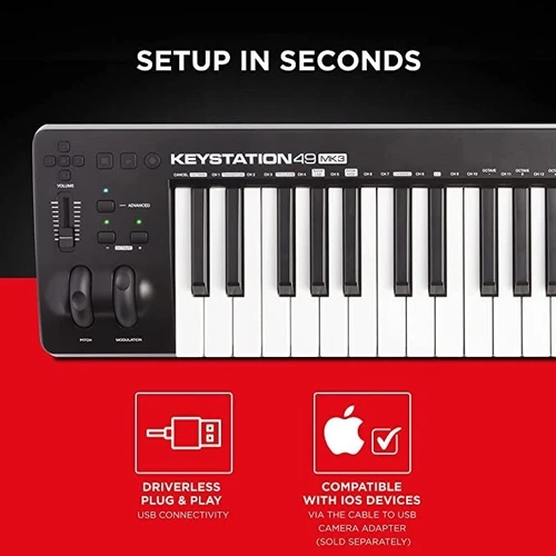 M-Audio Keystation 49 MK3 - 49 Key USB MIDI Keyboard Controller for Mac and PC, - Picture 6 of 6