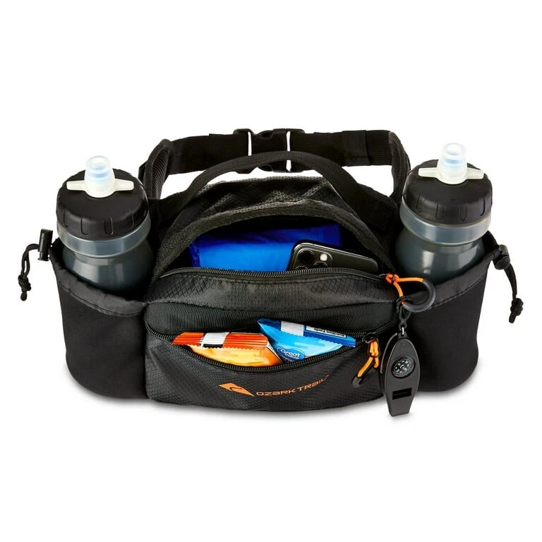 OZARK TRAIL EQUIPO EXTERIOR Multiusos PACK LUMBAR Almacenamiento Múltiple/NEGRO Foto 2 de 4