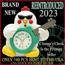 BRAND NEW! RHYTHM ROCK n’ ROLL CHICKEN ALARM CLOCK CRE321UR03 Speak up Singing