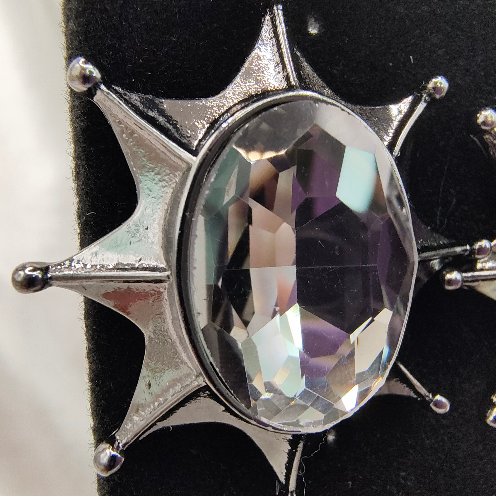 Hutton Wilkinson Earrings Rhinestone Starburst St… - image 4