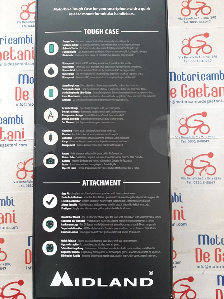 CUSTODIA CELLULARE MIDLAND MOTO SAMSUNG GALAXY S9 TOUCHSCREEN MANUB.TUBOL. C1418 Foto 2 de 2