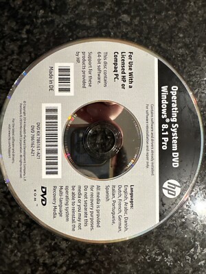 Windows 8.1 Pro HP or Compaq 64-bit Re-Installation DVD