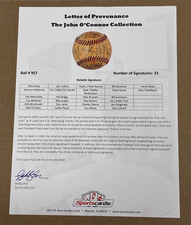JOHN O'CONNOR COLLECTION 1950'S & 60'S SIGNED BASEBALL #957 DICKEY SKOWRON YOST