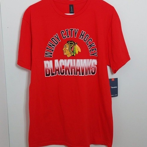 NHL Chicago Blackhawks Hockey Men's Size Large T Shirt Top Tee Fanatics Logo - Picture 2 of 9