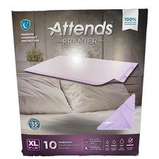 Attends Premier Underpads Overnight X-Large 31"x35" 10 pack