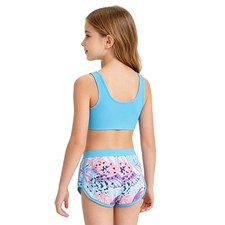 Kids Girls Swimsuit Surfing Set Beach Trips Swimwear Water Park 3 Pieces Party
