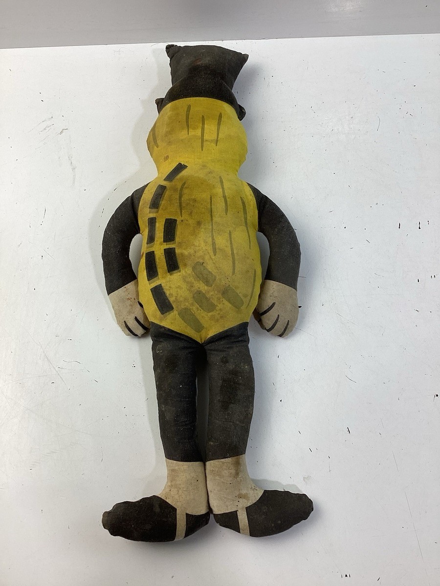 Vintage MR. PEANUT Planters Peanuts Stuffed Doll Plush 19