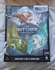 unmatched The Witcher Steel And Silver with foil promo cards and alt geralt mini
