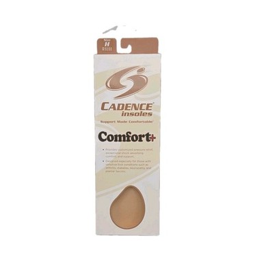 Cadence Insoles Comfort Orthotic Shoe Inserts Sz H Men 12.5-13.5 Women 13.5-14.5
