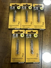 Hillman 2” #1 Phillips Driver Bit 9181 Impact Driver Hardened S2 Steel 5 Packs