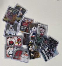 Lot Of 15 Hockey Card Inserts Jersey Clear Cut Auto McLeod Juolevi McDavid Bure