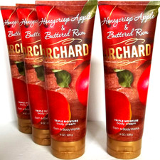 Bath Body Works HONEYCRISP APPLE BUTTERED RUM ORCHARD Body Cream, 8 oz NEW x 4