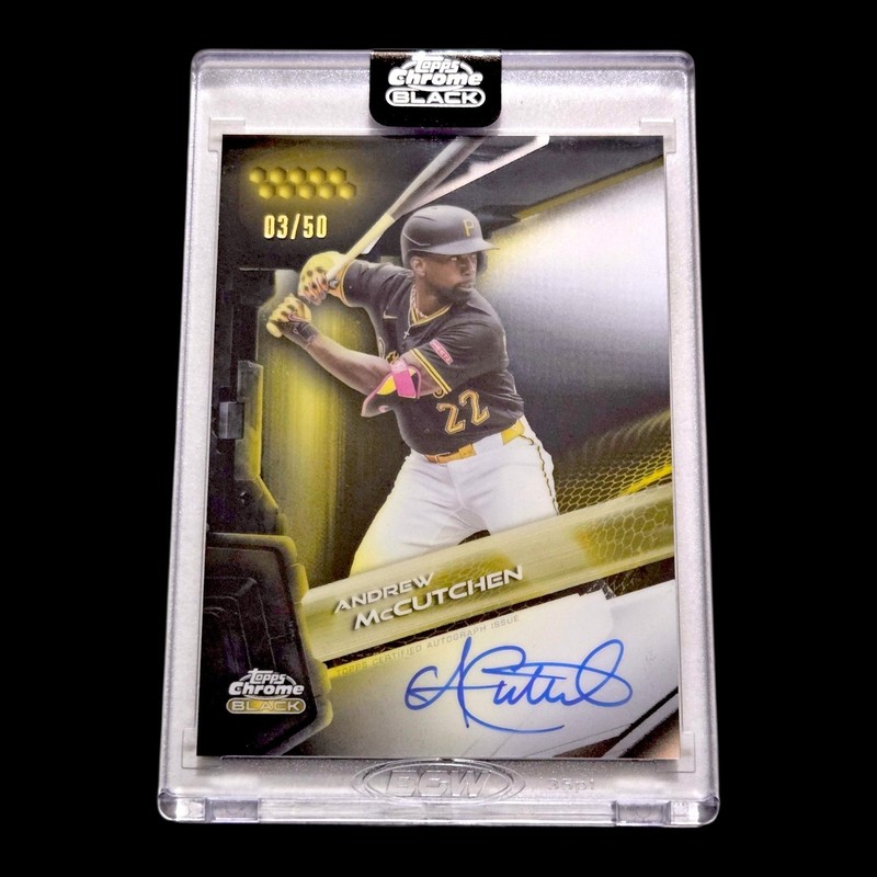 2026 Topps Chrome Black ANDREW MCCUTCHEN SP Gold Refractor Color Match Auto /50