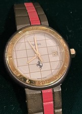 Nuovo orologio Ferrari Cartier donna champagne quadrante GEOMETRICO per ricambi 56567 VNTG